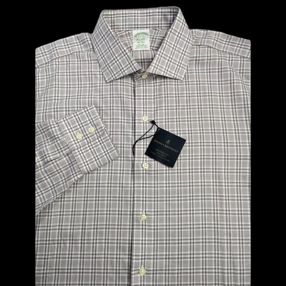 brooks brothers milano dress shirt Milano Slim Fit Dress Shirt, Performance Non-Iron with COOLMAX, English Spread Collar Twill